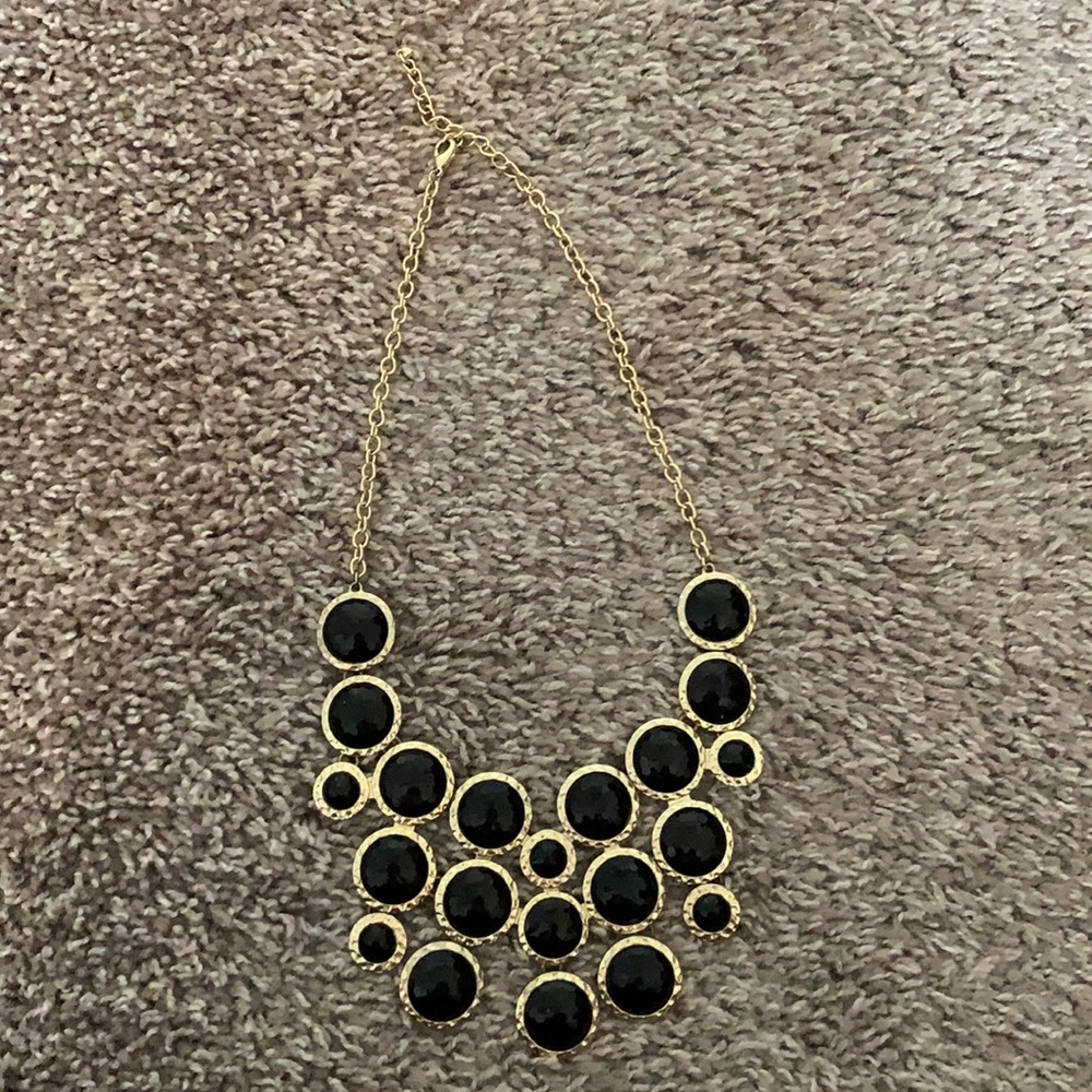 Adjustable black and gold necklace